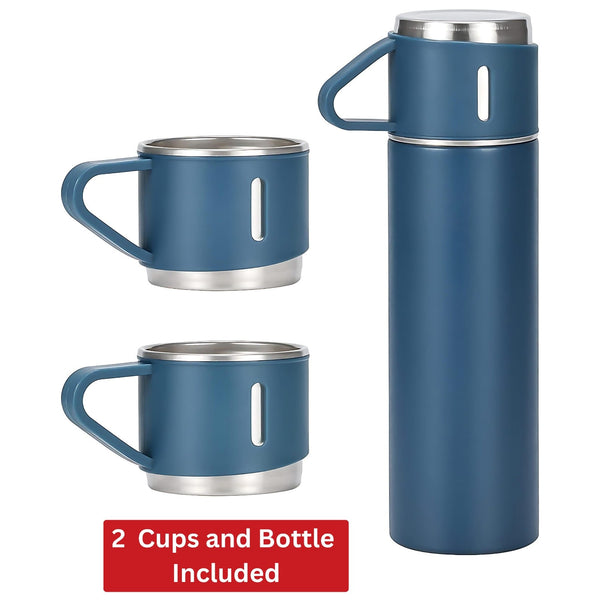 Vacuum Insulated Bottle - 500ml, Leak-proof, Large Capacity, Dual Use Lid, Keep Warm And Cold, Stainless Steel - My Store