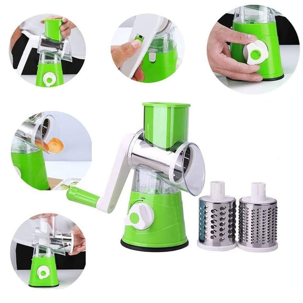 Multifunctional Manual Vegetable Cutter Slicer Machine Rotary Potato Carrot Slicer Grater Kitchen Gadget Cooking Tool - My Store